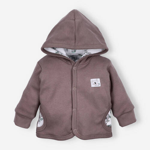 Bluza dwuwarstwowa Sweets Koala z bawełny organicznej Nini czekoladowy