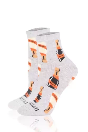 Skarpety S153Z Prosecco Italian Fashion - jasny melanż