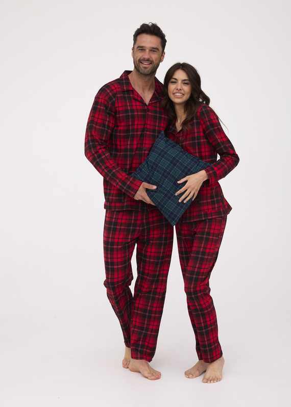 Piżama męska rozpinana 905/277 Cornette czerwony