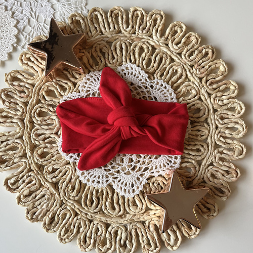 Czerwona Opaska Świąteczna Pin-up Merry Christmas dla Dziewczynki Mamatti OP01