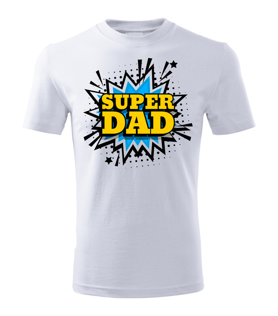 Koszulka męska "Super dad" Moocha biały
