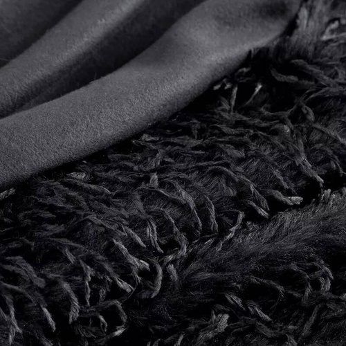 Koc narzuta włochacz Adore futrzak Eurofirany czarny 