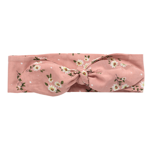 Opaska dziewczęca Tres Bien Pinokio - różowy kwiaty