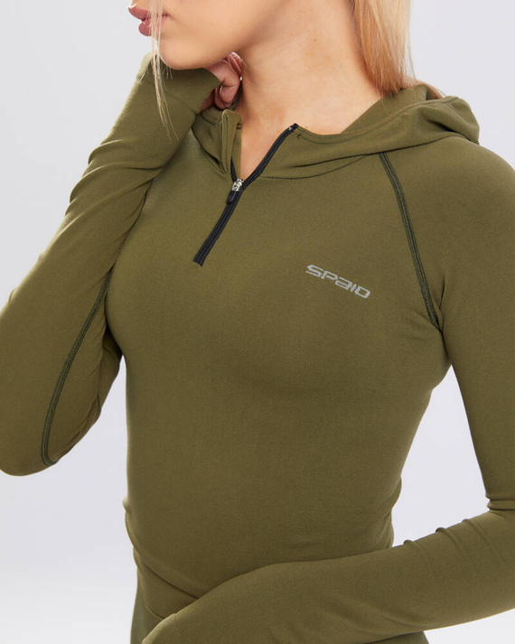 Bluza sportowa damska Adapt Spaio khaki