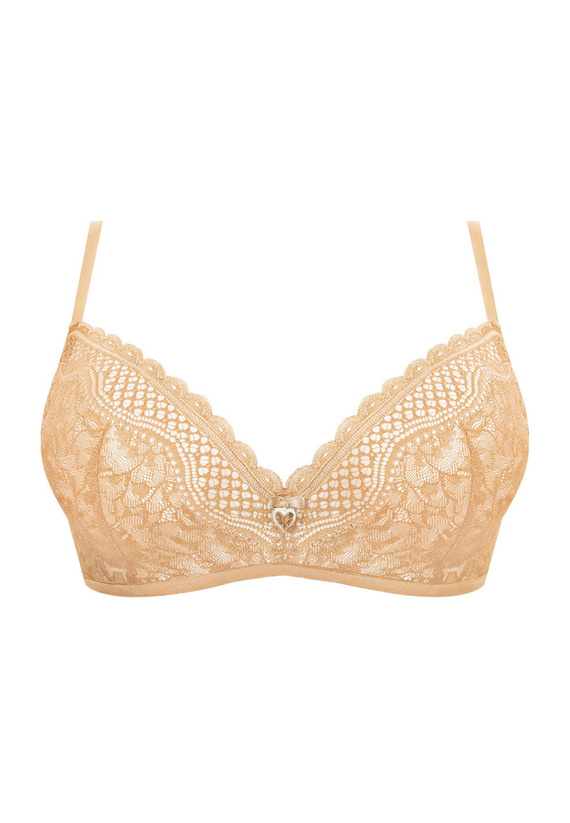 Biustonosz push-up Clarisa Nipplex- beżowy
