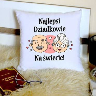 Poduszka z nadrukiem Najlepsi Dziadkowie na świecie Moocha