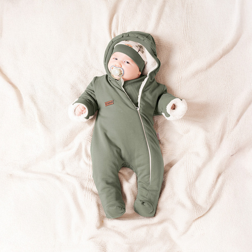 Nicol Yogi Bear Pajac dresowy z luną 218270 – ocieplany kombinezon khaki