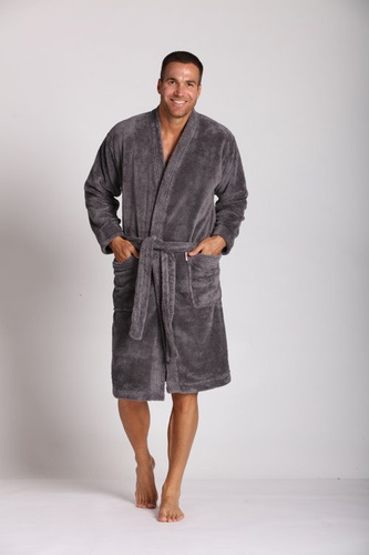 391 Hugo szlafrok męski De lafense - szary