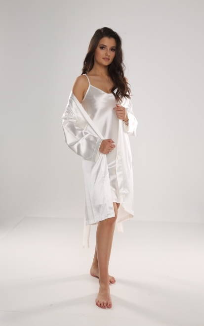 797 Classic szlafrok damski Forex - perłowy