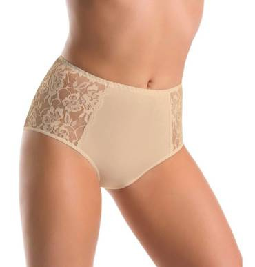 Figi z wysokim stanem Loren Teyli - beżowy