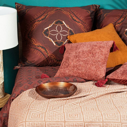 Pościel z makosatyny bawełnianej z geometrycznym wzorem Morocco 2 Eurofirany