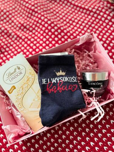 0200-134 Jej Wysokość Babcia Skarpety damskie Milena - granatowy