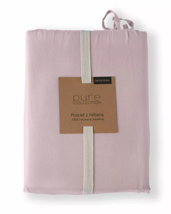 Pościel bawełniana Pure 23 jednobarwna Detexpol różowy