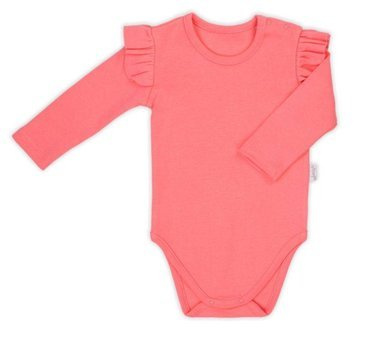 175103 Alice Body z długim rękawem Nicol - koralowy