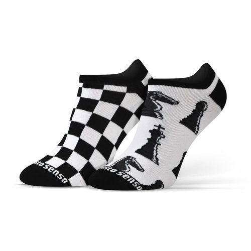 Szachy Skarpety stopki finest cotton dwie różne Sesto Senso czarny