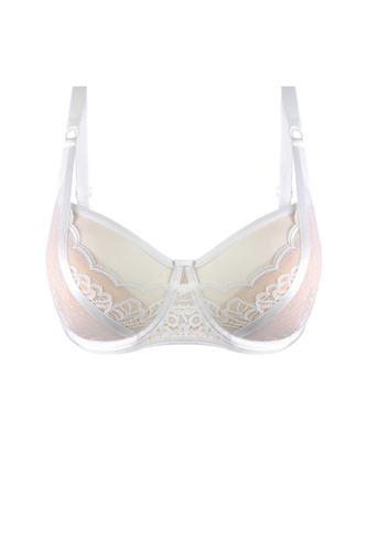 Biustonosz półusztywniany 19187 Dots Mediolano biały