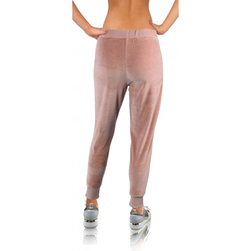 Spodnie dresowe damskie Welur Sesto Senzo łososiowy 