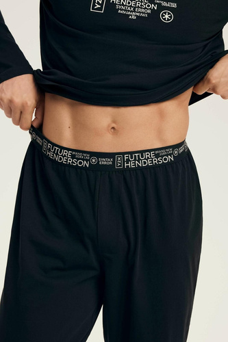 Piżama męska Henderson Core 43469 Loger – bawełniana, długi rękaw, w pudełku