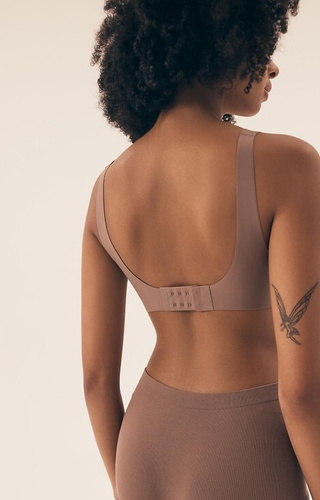 Biustonosz usztywniany bezszwowy 42850 Bake- beżowy