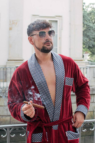 772 Bonjour szlafrok męski forex - bordo