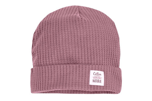 Czapeczka niemowlęca "Natural Waffel" Makoma pink