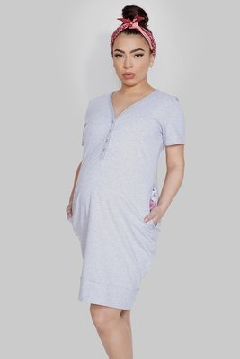 Mama Dress K Koszula Nocna Mitex grey