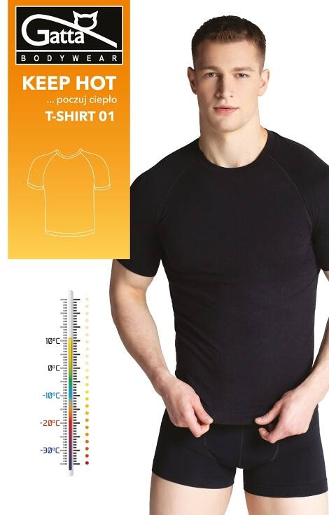 43028 Keep Hot T-Shirt 01 Men Koszulka męska Gatta- black