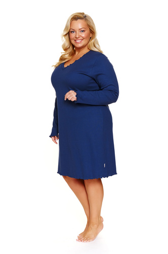 Doctor Nap 7325 – Koszula nocna 100% bawełna | Plus size, długi rękaw - cosmos