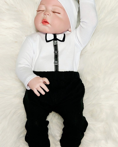 Body z długim rękawem Dżentelmen Bambarillo biały 