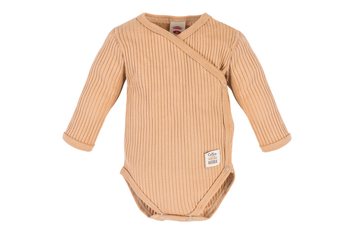 Body dzidziuś z długim rękawem "Natural Harmony" Makoma latte