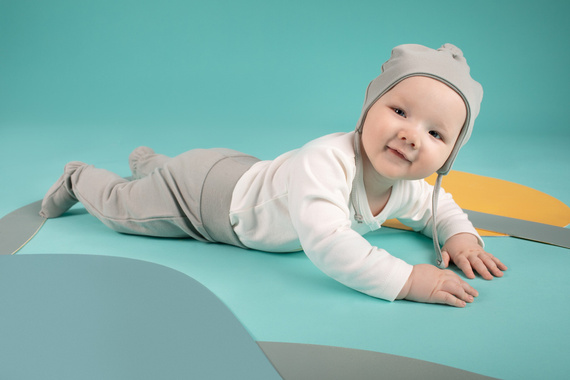 Czapka niemowlęca wiązana Fun Time Pinokio - miętowy