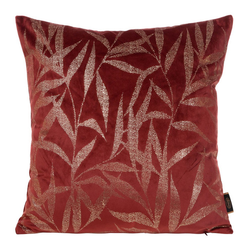 Poszewka dekoracyjna welwetowa Blink 22 liście Eurofirany ceglany