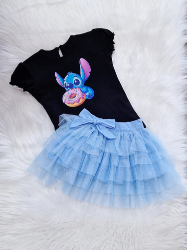 Koszulka dziecięca Stworek krótki rękaw Bambarillo czarny