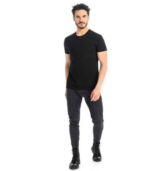  Teyli T-Shirt Męski Bawełniany Luca- czarny 