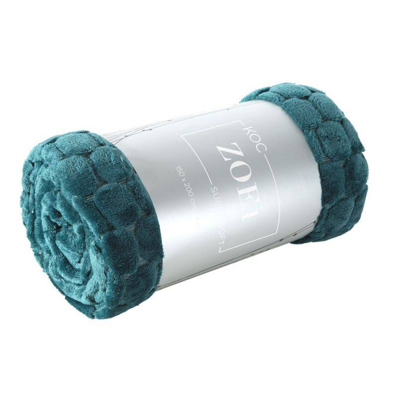 Koc narzuta z mikrofibry Zoe Eurofirany niebieski
