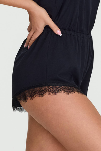 Kombinezon damski z koronką 30 Bonamera czarny 