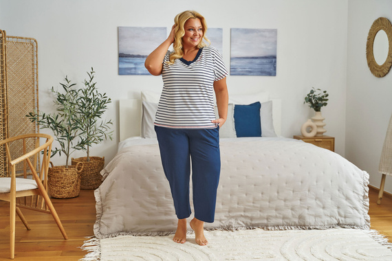Piżama Damska Plus Size 5369 Doctor Nap - marine