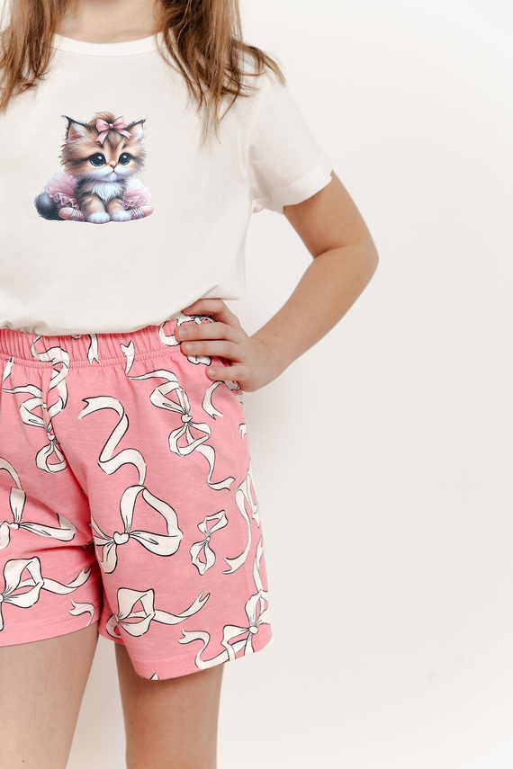 Piżama dla dziewczynki 3381, 3382 Nelly Taro - kremowy