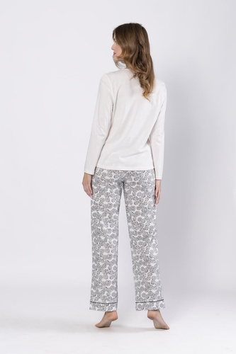 Piżama damska Leveza Baśka 1698 – czarna, miękka, klasyczna