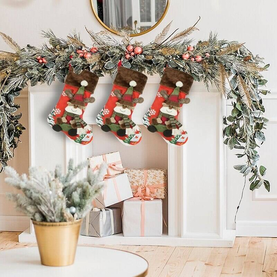 Skarpeta świąteczna but Renne 1 Eurofirany czerwony/brązowy