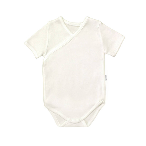 061 Body rozpinane z krótkim rękawem "Basic" Nicol - ecru