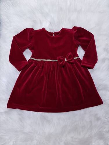 Sukienka Amelka długi rękaw Bambarillo czerwony