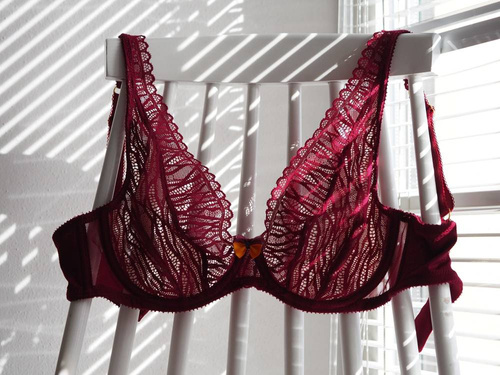 Biustonosz braletka 19122 Dots Mediolano bordowy 