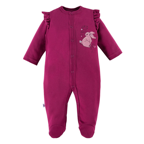 Pajac niemowlęcy ze stópkami Bloom Eevi - bordowy