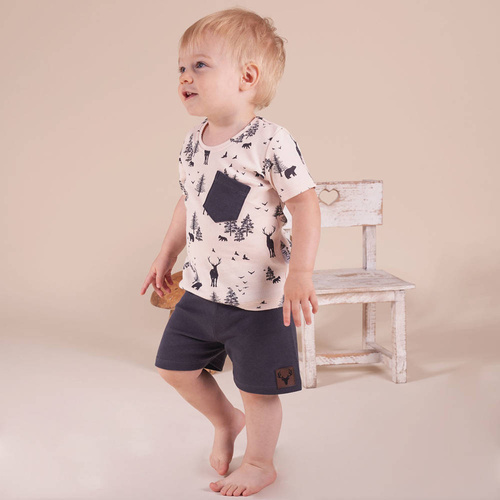 Komplet bluzka kr. rękaw + spodenki 199037 Bambi Nicol 