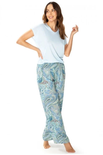 Piżama damska 86634 Laguna Mewa niebieski druk