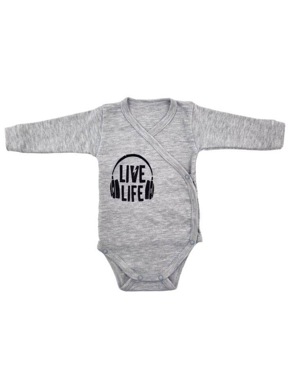 "Music" Body rozpinane z długim rękawem Terjan - szary