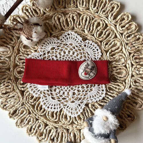 Czerwona Opaska Świąteczna Merry Christmas dla Dziewczynki Mamatti OK05