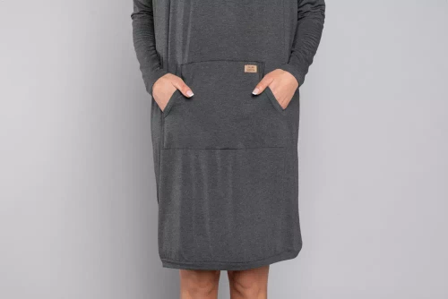 Tunika damska i ciążowa Tirana Italian Fashion- ciemny melanż 