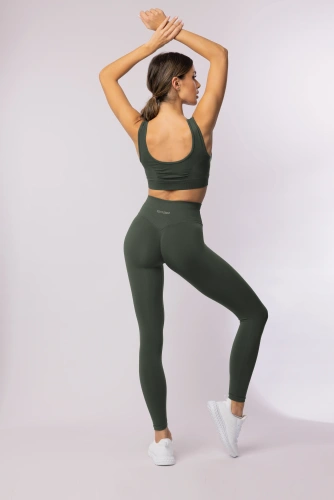 SPAIO Flex Innergy 2.0 khaki– legginsy damskie seamless do aktywności